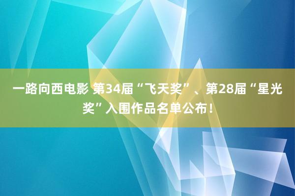 一路向西电影 第34届“飞天奖”、第28届“星光奖”入围作品名单公布！