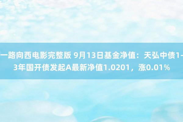 一路向西电影完整版 9月13日基金净值：天弘中债1-3年国开债发起A最新净值1.0201，涨0.01%