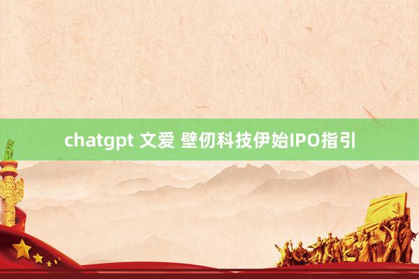 chatgpt 文爱 壁仞科技伊始IPO指引