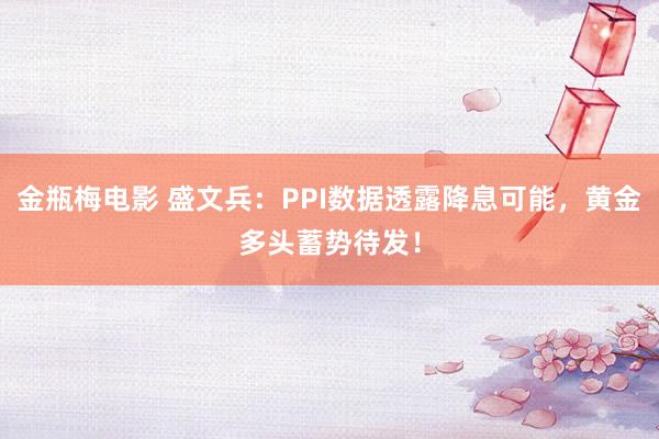 金瓶梅电影 盛文兵：PPI数据透露降息可能，黄金多头蓄势待发！