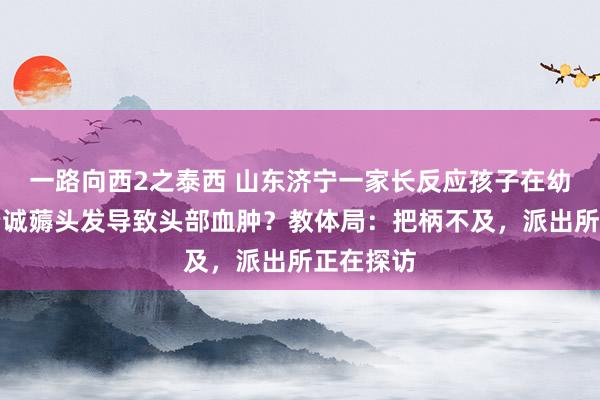 一路向西2之泰西 山东济宁一家长反应孩子在幼儿园被老诚薅头发导致头部血肿？教体局：把柄不及，派出所正在探访