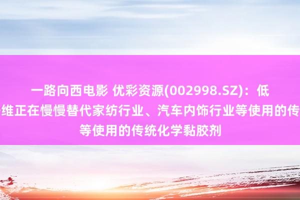 一路向西电影 优彩资源(002998.SZ)：低熔点涤纶短纤维正在慢慢替代家纺行业、汽车内饰行业等使用的传统化学黏胶剂