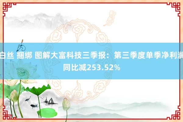 白丝 捆绑 图解大富科技三季报：第三季度单季净利润同比减253.52%