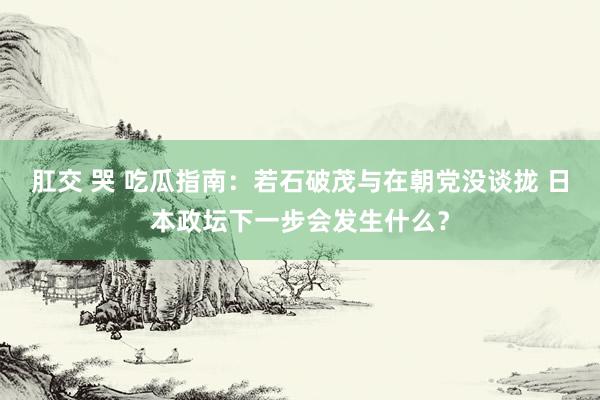 肛交 哭 吃瓜指南：若石破茂与在朝党没谈拢 日本政坛下一步会发生什么？