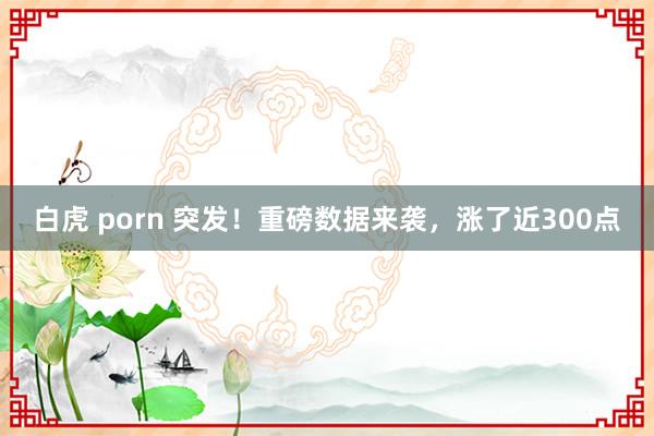 白虎 porn 突发！重磅数据来袭，涨了近300点