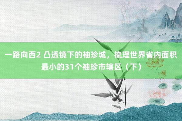 一路向西2 凸透镜下的袖珍城，梳理世界省内面积最小的31个袖珍市辖区（下）