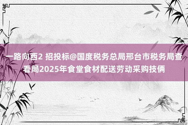 一路向西2 招投标@国度税务总局邢台市税务局查看局2025年食堂食材配送劳动采购技俩