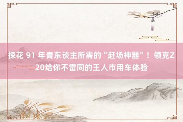 探花 91 年青东谈主所需的“赶场神器”！领克Z20给你不雷同的王人市用车体验