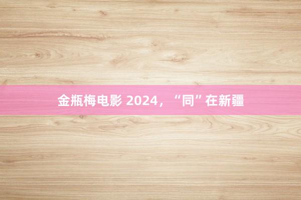 金瓶梅电影 2024，“同”在新疆