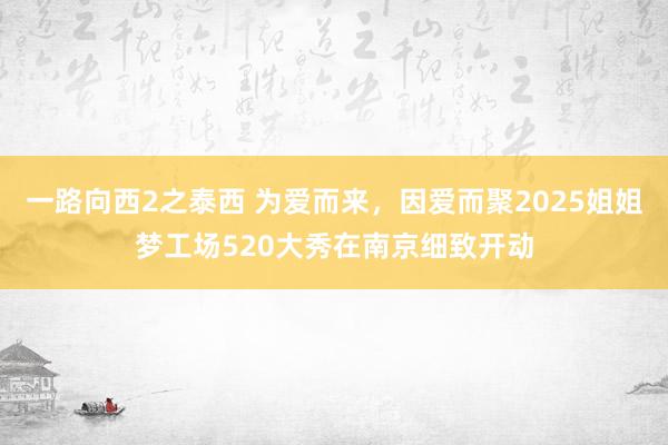 一路向西2之泰西 为爱而来，因爱而聚2025姐姐梦工场520大秀在南京细致开动