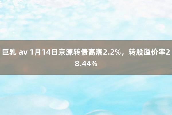 巨乳 av 1月14日京源转债高潮2.2%，转股溢价率28.44%