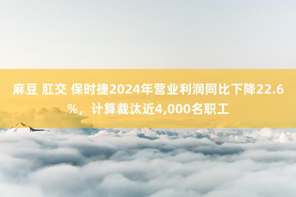 麻豆 肛交 保时捷2024年营业利润同比下降22.6%，计算裁汰近4，000名职工